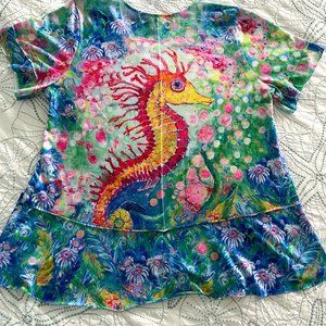 Leoma Lovegrove Large Swing Top, Seahorse